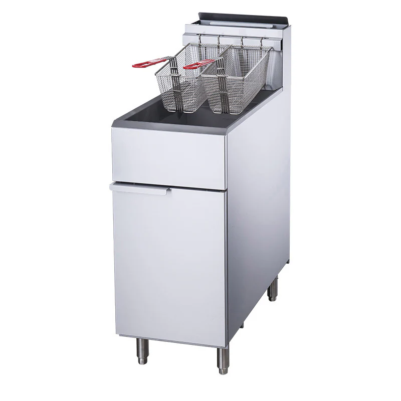 Chef AAA TCF3-LPG Commercial 40 lb Liquid Propane Gas Fryer with 3 Tube Burners - Image 2