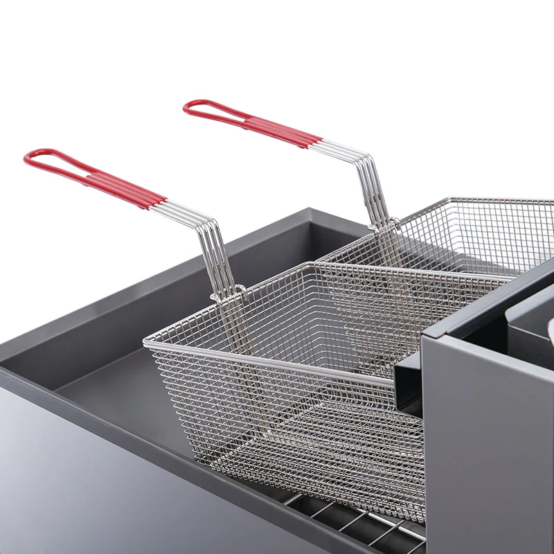 Chef AAA TCF3-LPG Commercial 40 lb Liquid Propane Gas Fryer with 3 Tube Burners - Image 4
