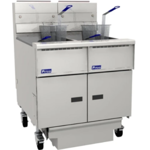 Pitco SG14-2FD-NG 50 Lbs. Stainless Steel Millivolt Natural Gas Solstice Prepackaged Fryer System